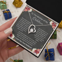 Load image into Gallery viewer, Forever Love Necklace with Mother Of My Children Message Card Gift for Wife or Soulmate - Artistry Imprints
