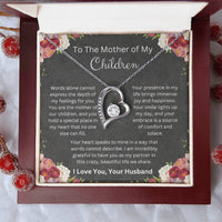 Load image into Gallery viewer, Forever Love Necklace with Mother Of My Children Message Card Gift for Wife or Soulmate - Artistry Imprints
