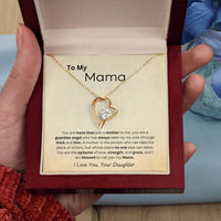 Load image into Gallery viewer, From Daughter To Mama Forever Love Necklace - Mothers Day Gift, Birthday Gift, Christmas Gift, Valentines Day Gift - Artistry Imprints
