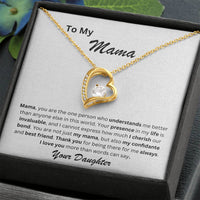 Load image into Gallery viewer, From Daughter To Mother Gift with Forever Love Necklace and Mama Understands Me Card - Artistry Imprints
