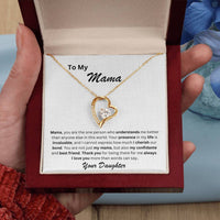 Load image into Gallery viewer, From Daughter To Mother Gift with Forever Love Necklace and Mama Understands Me Card - Artistry Imprints
