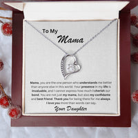 Load image into Gallery viewer, From Daughter To Mother Gift with Forever Love Necklace and Mama Understands Me Card - Artistry Imprints
