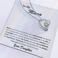 Load image into Gallery viewer, From Daughter To Mother Gift with Forever Love Necklace and Mama Understands Me Card - Artistry Imprints
