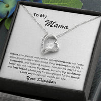 Load image into Gallery viewer, From Daughter To Mother Gift with Forever Love Necklace and Mama Understands Me Card - Artistry Imprints
