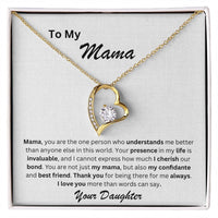 Load image into Gallery viewer, From Daughter To Mother Gift with Forever Love Necklace and Mama Understands Me Card - Artistry Imprints
