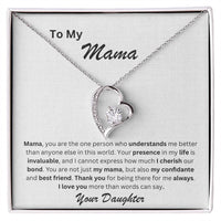 Load image into Gallery viewer, From Daughter To Mother Gift with Forever Love Necklace and Mama Understands Me Card - Artistry Imprints
