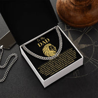 Load image into Gallery viewer, Gift For Dad Cuban link chain and message card from Son or Daughter - Artistry Imprints
