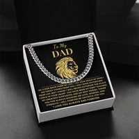 Load image into Gallery viewer, Gift For Dad Cuban link chain and message card from Son or Daughter - Artistry Imprints
