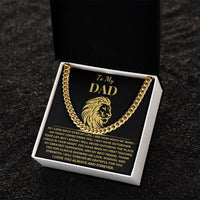 Load image into Gallery viewer, Gift For Dad Cuban link chain and message card from Son or Daughter - Artistry Imprints
