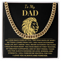 Load image into Gallery viewer, Gift For Dad Cuban link chain and message card from Son or Daughter - Artistry Imprints

