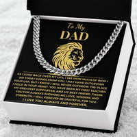 Load image into Gallery viewer, Gift For Dad Cuban link chain and message card from Son or Daughter - Artistry Imprints
