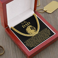 Load image into Gallery viewer, Gift For Dad Cuban link chain and message card from Son or Daughter - Artistry Imprints
