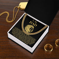 Load image into Gallery viewer, Gift For Dad Cuban link chain and message card from Son or Daughter - Artistry Imprints
