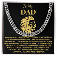 Load image into Gallery viewer, Gift For Dad Cuban link chain and message card from Son or Daughter - Artistry Imprints
