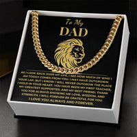 Load image into Gallery viewer, Gift For Dad Cuban link chain and message card from Son or Daughter - Artistry Imprints
