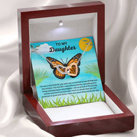Load image into Gallery viewer, Interlocking Hearts Necklace With Butterfly Message Card, Gift For Daughter - Artistry Imprints
