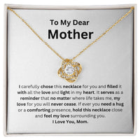 Load image into Gallery viewer, Love Knot Necklace Gift - To My Dear Mother Heartfelt Message Card Gift For Any Occasion - Artistry Imprints
