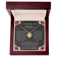 Load image into Gallery viewer, LoveKnot Necklace Gift with Mother Of My Children Message Card Gift for Wife or Soulmate - Artistry Imprints
