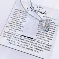 Load image into Gallery viewer, Soulmate Giftset Forever Love Necklace with Message Card - Artistry Imprints
