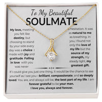 Load image into Gallery viewer, To My Beautiful Soulmate Gift From Man With Alluring Beauty Necklace and Gift Card - Artistry Imprints
