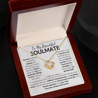 Load image into Gallery viewer, To My Beautiful Soulmate Gift From Man With Love Knot Necklace and Gift Card - Artistry Imprints
