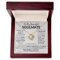 Load image into Gallery viewer, To My Beautiful Soulmate Gift From Man With Love Knot Necklace and Gift Card - Artistry Imprints
