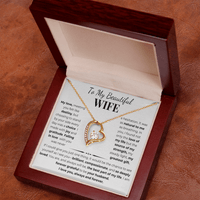 Load image into Gallery viewer, To My Beautiful Wife Gift From Husband With Forever Love Necklace and Gift Card - Artistry Imprints
