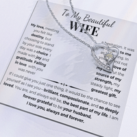 Load image into Gallery viewer, To My Beautiful Wife Gift From Husband With Forever Love Necklace and Gift Card - Artistry Imprints
