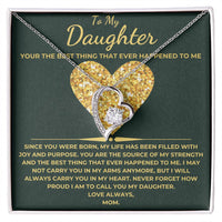 Load image into Gallery viewer, To My Daughter From Mom Forever Love Necklace with Love Card Giftset - Artistry Imprints
