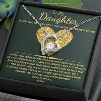 Load image into Gallery viewer, To My Daughter From Mom Forever Love Necklace with Love Card Giftset - Artistry Imprints
