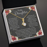 Load image into Gallery viewer, To My Daughter Gift From Dad Alluring Beauty Necklace With Card - Artistry Imprints
