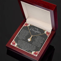 Load image into Gallery viewer, To My Daughter Gift From Dad Alluring Beauty Necklace With Card - Artistry Imprints

