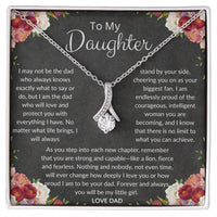 Load image into Gallery viewer, To My Daughter Gift From Dad Alluring Beauty Necklace With Card - Artistry Imprints
