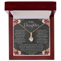 Load image into Gallery viewer, To My Daughter Gift From Dad Alluring Beauty Necklace With Card - Artistry Imprints
