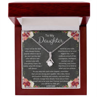 Load image into Gallery viewer, To My Daughter Gift From Dad Alluring Beauty Necklace With Card - Artistry Imprints
