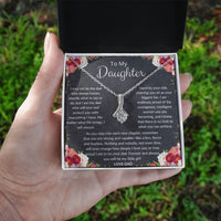 Load image into Gallery viewer, To My Daughter Gift From Dad Alluring Beauty Necklace With Card - Artistry Imprints
