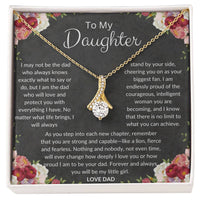 Load image into Gallery viewer, To My Daughter Gift From Dad Alluring Beauty Necklace With Card - Artistry Imprints
