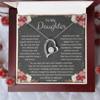 Load image into Gallery viewer, To My Daughter Gift From Dad Forever Love Necklace With Card - Artistry Imprints
