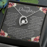 Load image into Gallery viewer, To My Daughter Gift From Dad Forever Love Necklace With Card - Artistry Imprints
