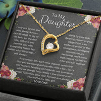 Load image into Gallery viewer, To My Daughter Gift From Dad Forever Love Necklace With Card - Artistry Imprints
