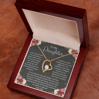 Load image into Gallery viewer, To My Daughter Gift From Dad Forever Love Necklace With Card - Artistry Imprints
