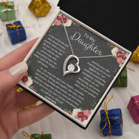 Load image into Gallery viewer, To My Daughter Gift From Dad Forever Love Necklace With Card - Artistry Imprints
