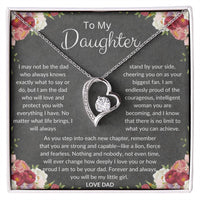 Load image into Gallery viewer, To My Daughter Gift From Dad Forever Love Necklace With Card - Artistry Imprints
