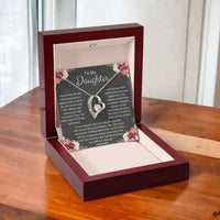 Load image into Gallery viewer, To My Daughter Gift From Dad Forever Love Necklace With Card - Artistry Imprints
