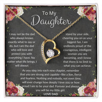 Load image into Gallery viewer, To My Daughter Gift From Dad Forever Love Necklace With Card - Artistry Imprints

