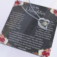 Load image into Gallery viewer, To My Daughter Gift From Dad Forever Love Necklace With Card - Artistry Imprints
