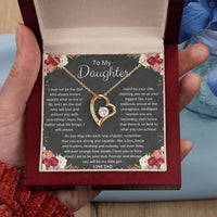 Load image into Gallery viewer, To My Daughter Gift From Dad Forever Love Necklace With Card - Artistry Imprints

