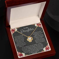 Load image into Gallery viewer, To My Daughter Gift From Dad Love Knot Necklace With Card - Artistry Imprints
