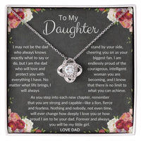 Load image into Gallery viewer, To My Daughter Gift From Dad Love Knot Necklace With Card - Artistry Imprints
