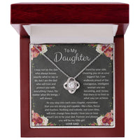 Load image into Gallery viewer, To My Daughter Gift From Dad Love Knot Necklace With Card - Artistry Imprints
